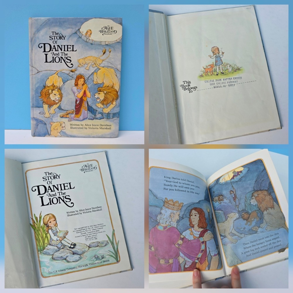 Lot of 4 Alice in Bibleland Books Hardcover Daniel Noah Prodigal Son Jonah VTG - Picture 5 of 12